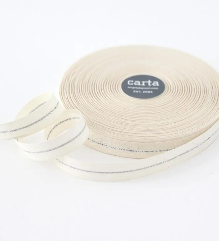 5/8" Metallic Line Cotton Ribbon - 1 Yard