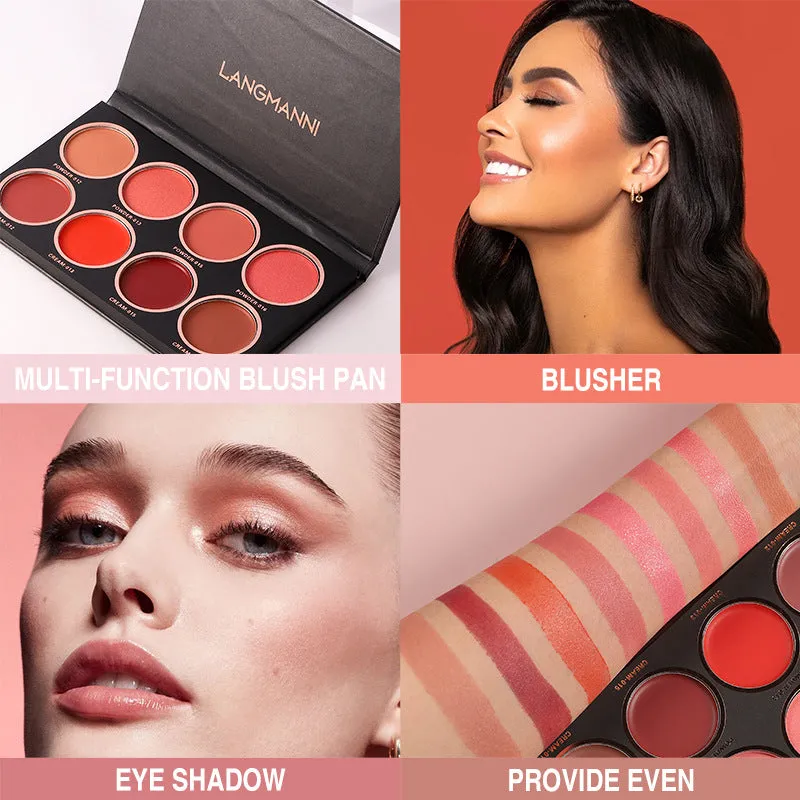 8 Colors Powder & Cream Blush Palette