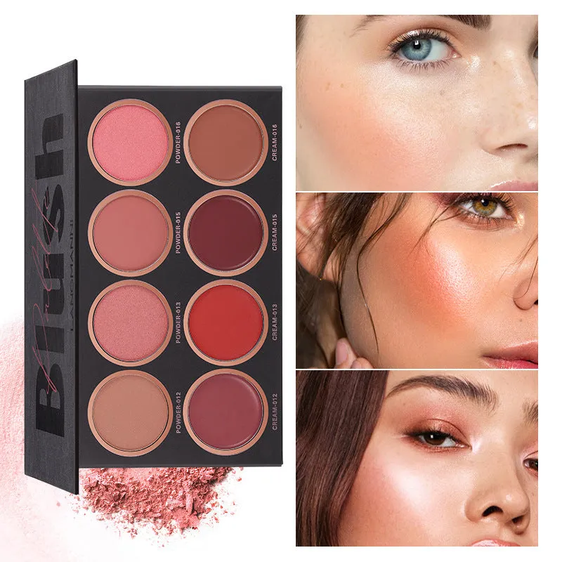 8 Colors Powder & Cream Blush Palette