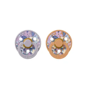 BIBS X LIBERTY Colour Latex Pacifier - 2 Pack - Pumpkin Mix - June Blossom
