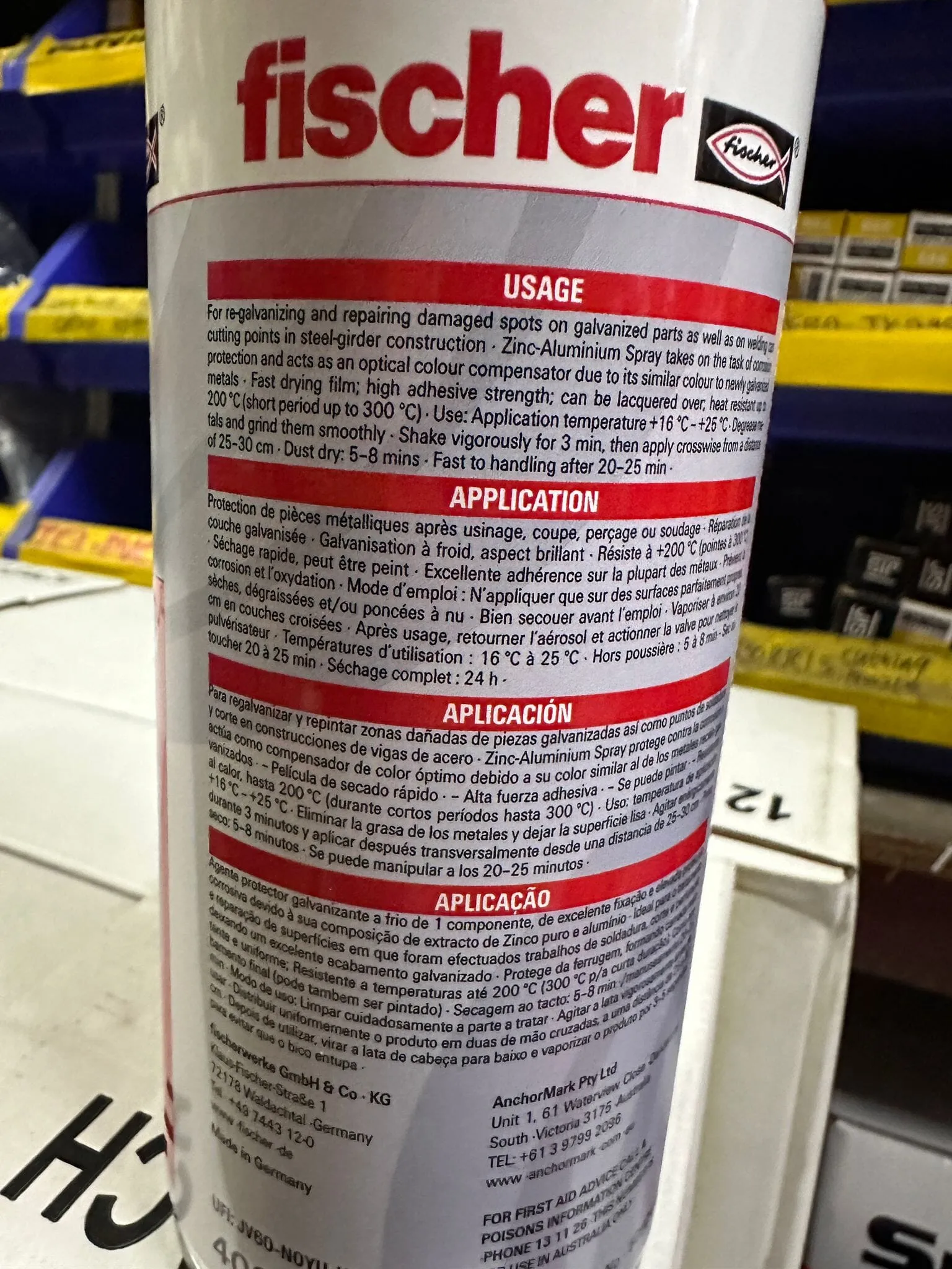 Fischer Cold Galvanized Spray 400ml (7007) | Model : 509241