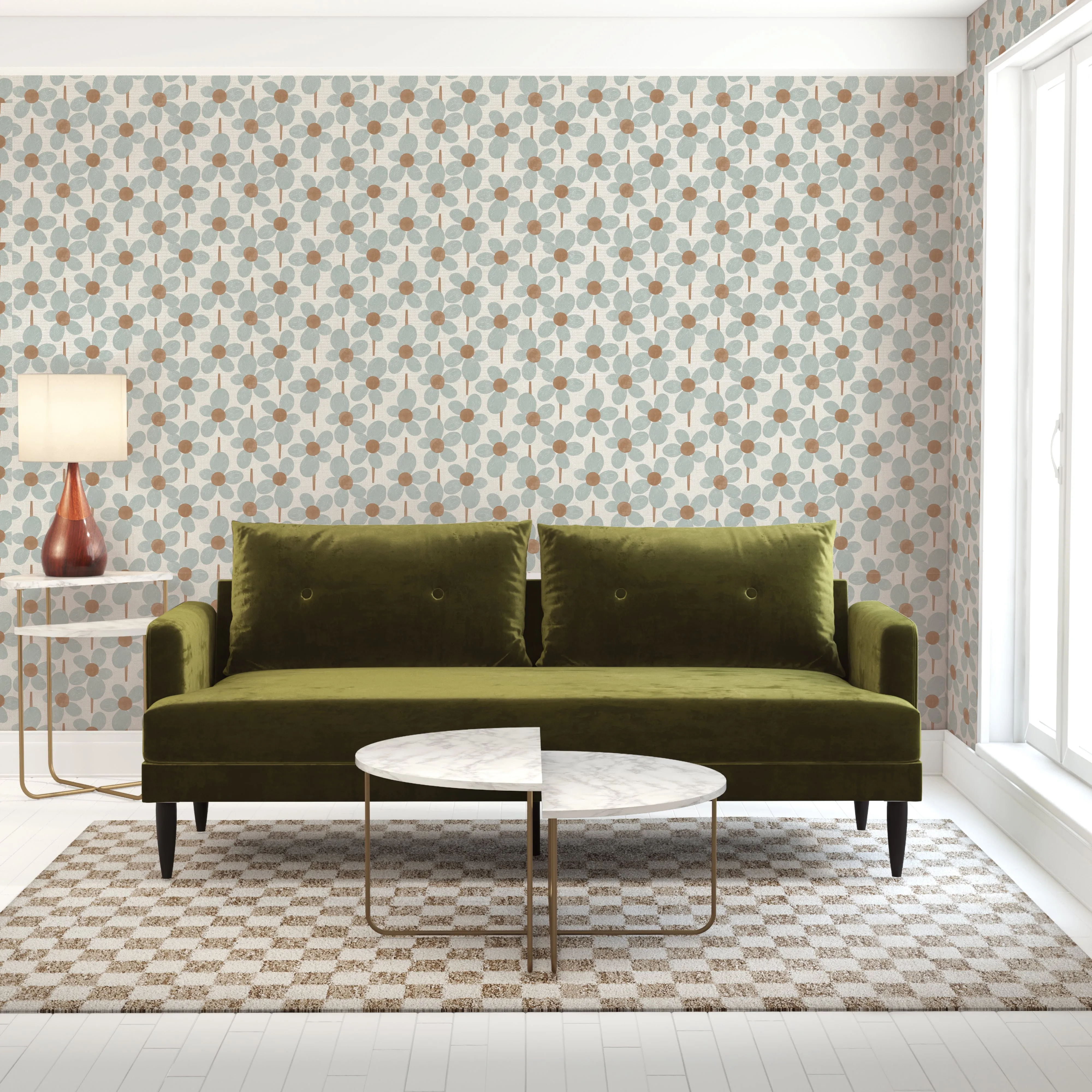 Flower Power Peel and Stick Wallpaper By Novogratz