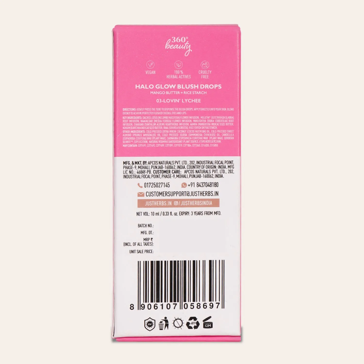 Halo Glow Blush Drops with Mango Butter and Rice Starch