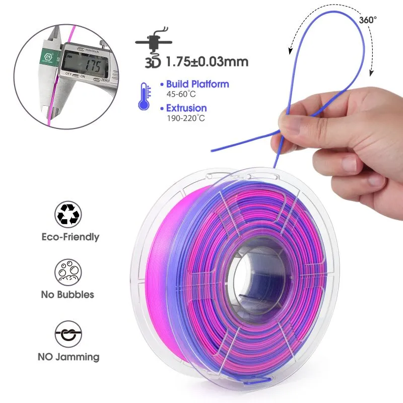 iSANMATE PLA   Matte Gradient - Pink   Purple   Blue