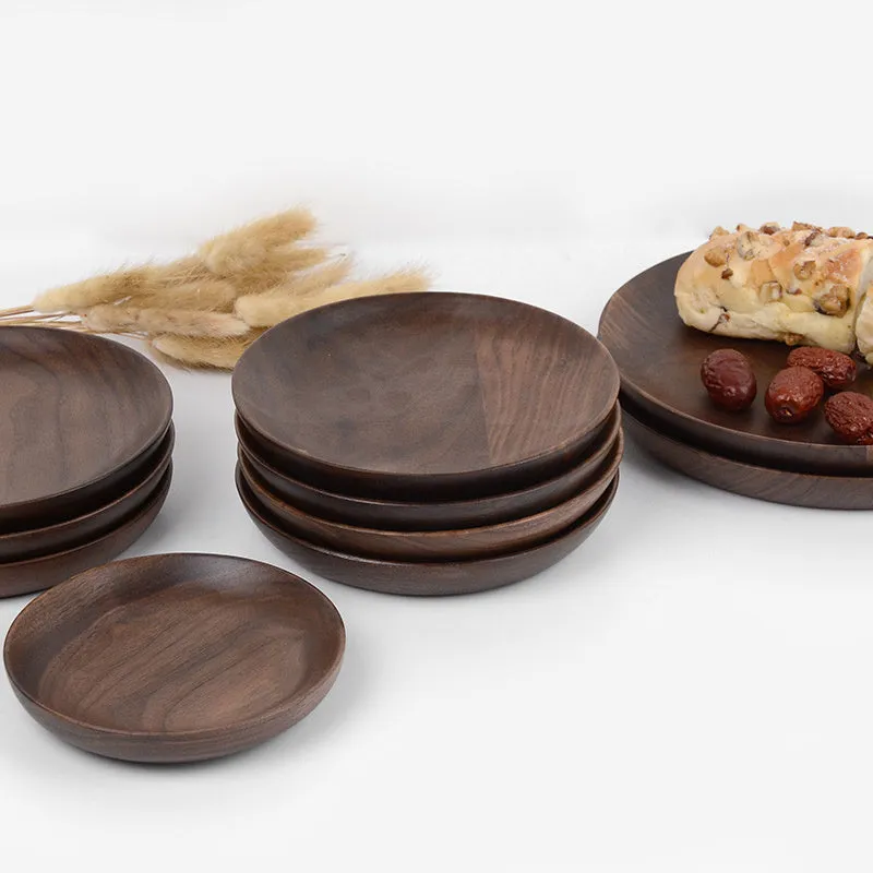 Japanese Wooden Fruit Bowl Round Wooden Plate Idea