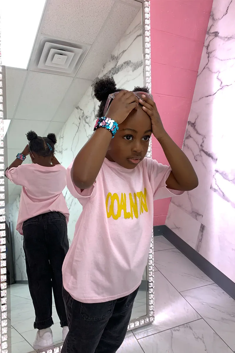 KIDS PINK N YELLOW SPRAY TEE