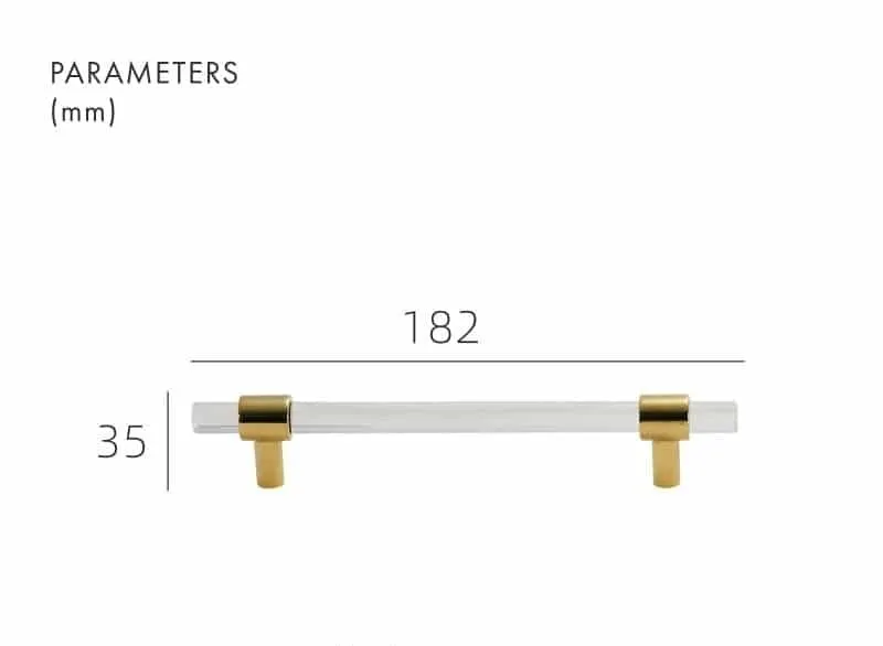 KRISTAL Acrylic & Brass Handles