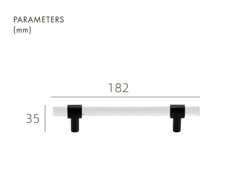 KRISTAL Acrylic & Brass Handles