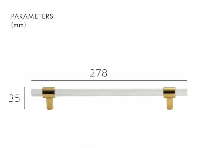 KRISTAL Acrylic & Brass Handles