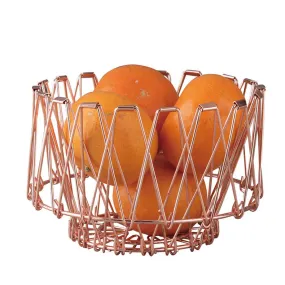 Metal Fruit Tray Storage Basket Foldable Variety Drainage Basket