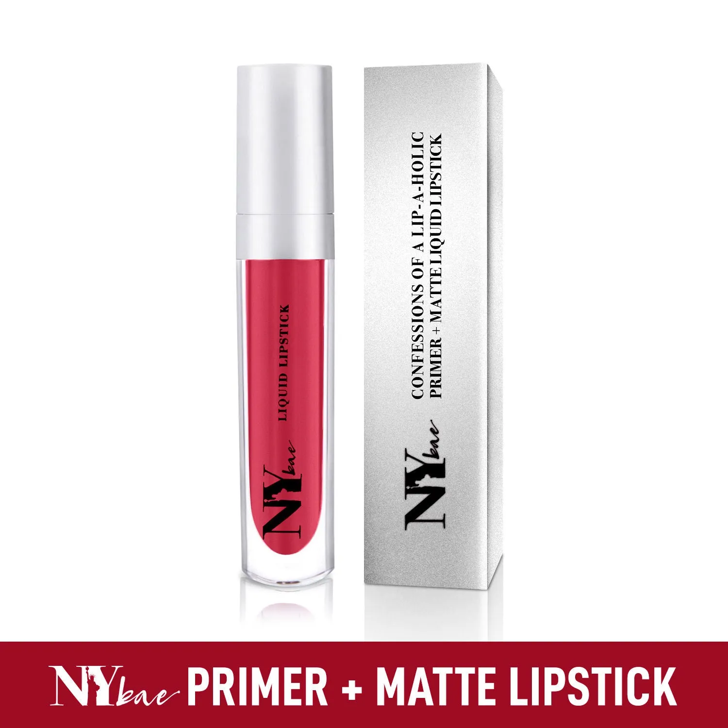 NY Bae Confessions of a Lip-a-holic Liquid Lipstick - All I Want For Love 4 (4.5 ml) | Red | Matte Finish | Built-in Primer | Enriched with Jojoba Oil | Highly Pigmented | Lasts Upto 12 Hours | Long lasting | Cruelty & Paraben Free