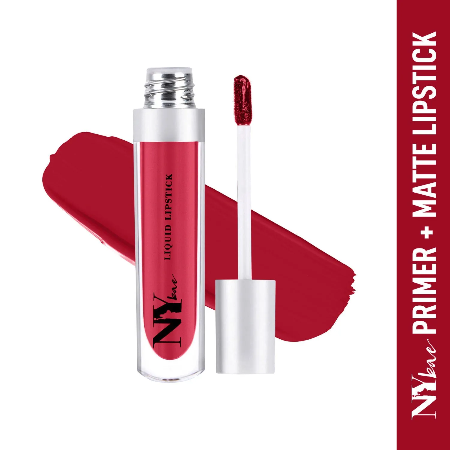 NY Bae Confessions of a Lip-a-holic Liquid Lipstick - All I Want For Love 4 (4.5 ml) | Red | Matte Finish | Built-in Primer | Enriched with Jojoba Oil | Highly Pigmented | Lasts Upto 12 Hours | Long lasting | Cruelty & Paraben Free