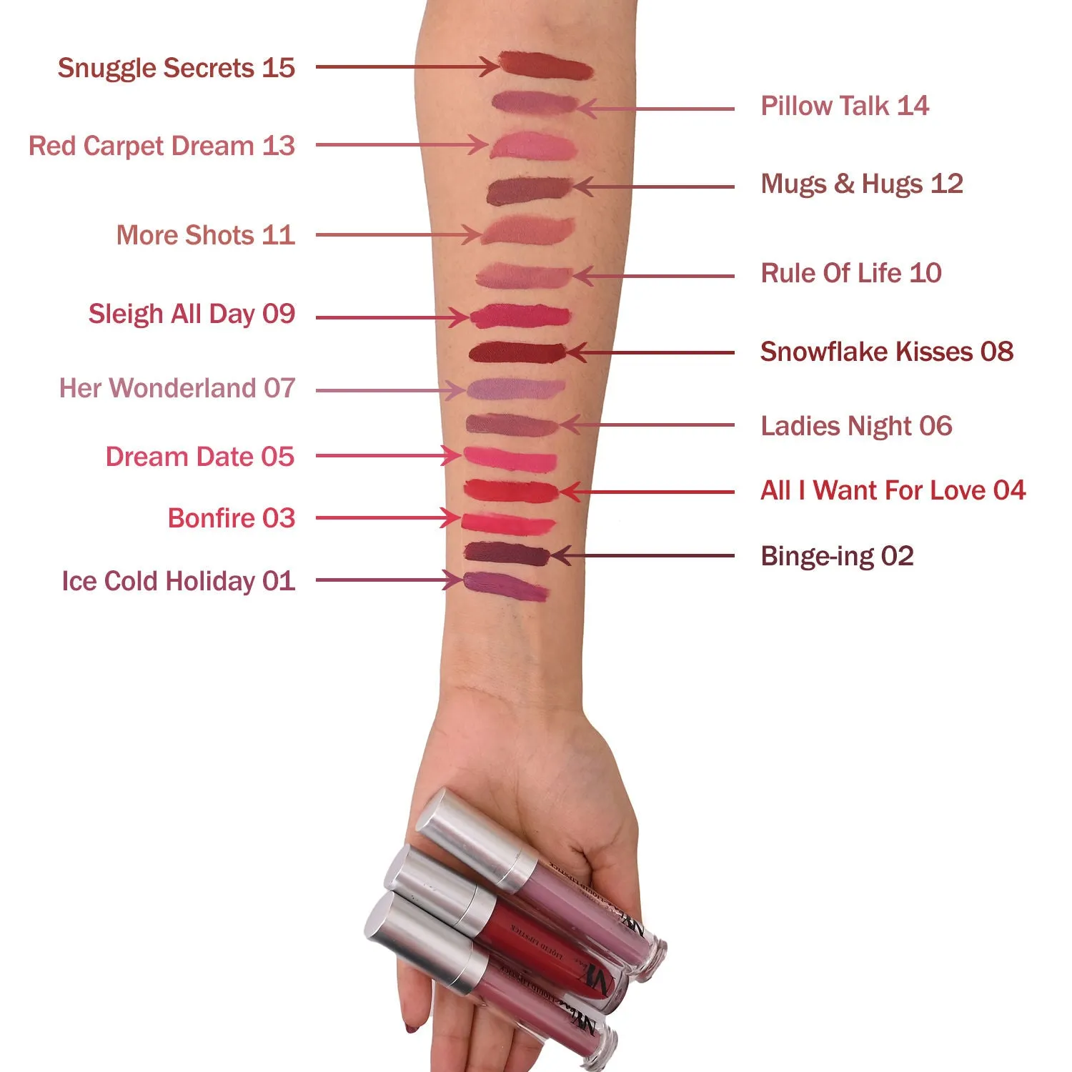 NY Bae Confessions of a Lip-a-holic Liquid Lipstick - All I Want For Love 4 (4.5 ml) | Red | Matte Finish | Built-in Primer | Enriched with Jojoba Oil | Highly Pigmented | Lasts Upto 12 Hours | Long lasting | Cruelty & Paraben Free