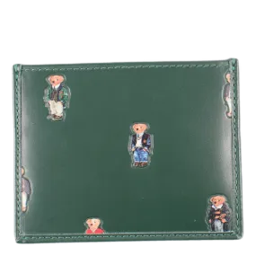 Polo Bear Leather Card Case Green