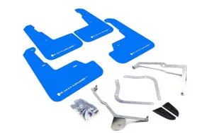 Rally Armor UR Blue Mud Flap w/ White Logo - Subaru WRX/STI VA