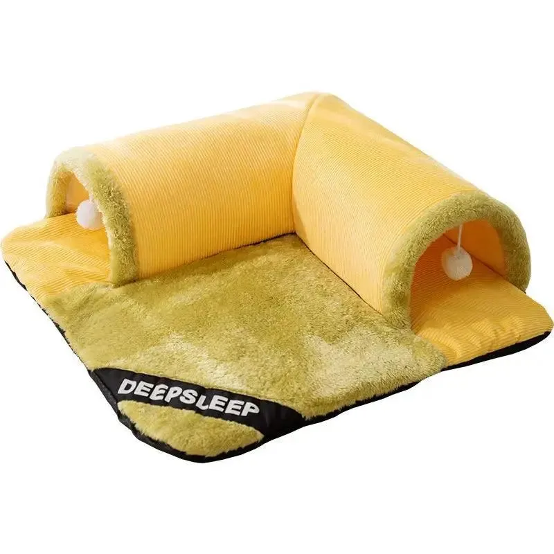 Warm And Thickened Bed Cat Bed and Tunnel
