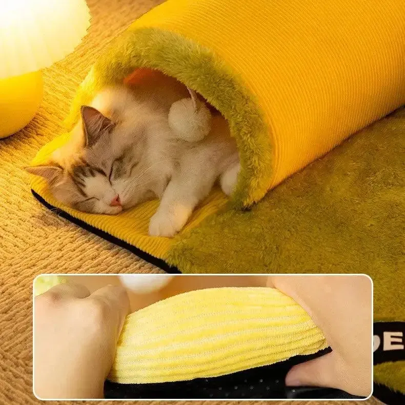 Warm And Thickened Bed Cat Bed and Tunnel