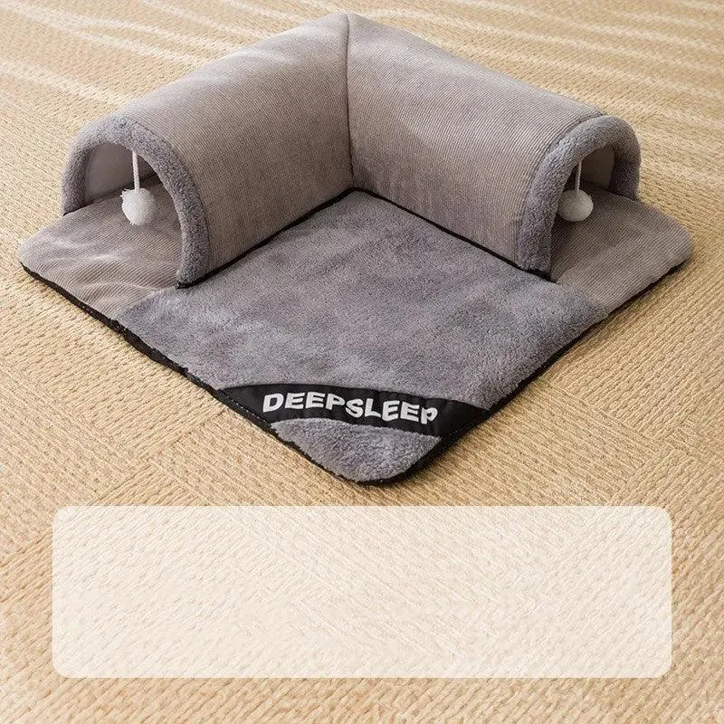 Warm And Thickened Bed Cat Bed and Tunnel