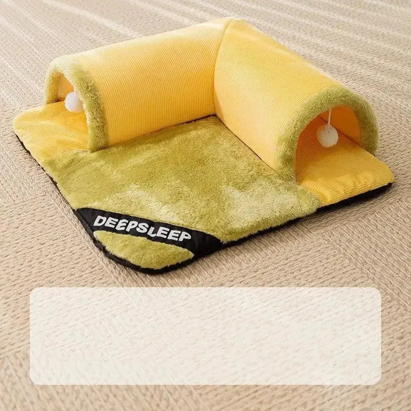 Warm And Thickened Bed Cat Bed and Tunnel