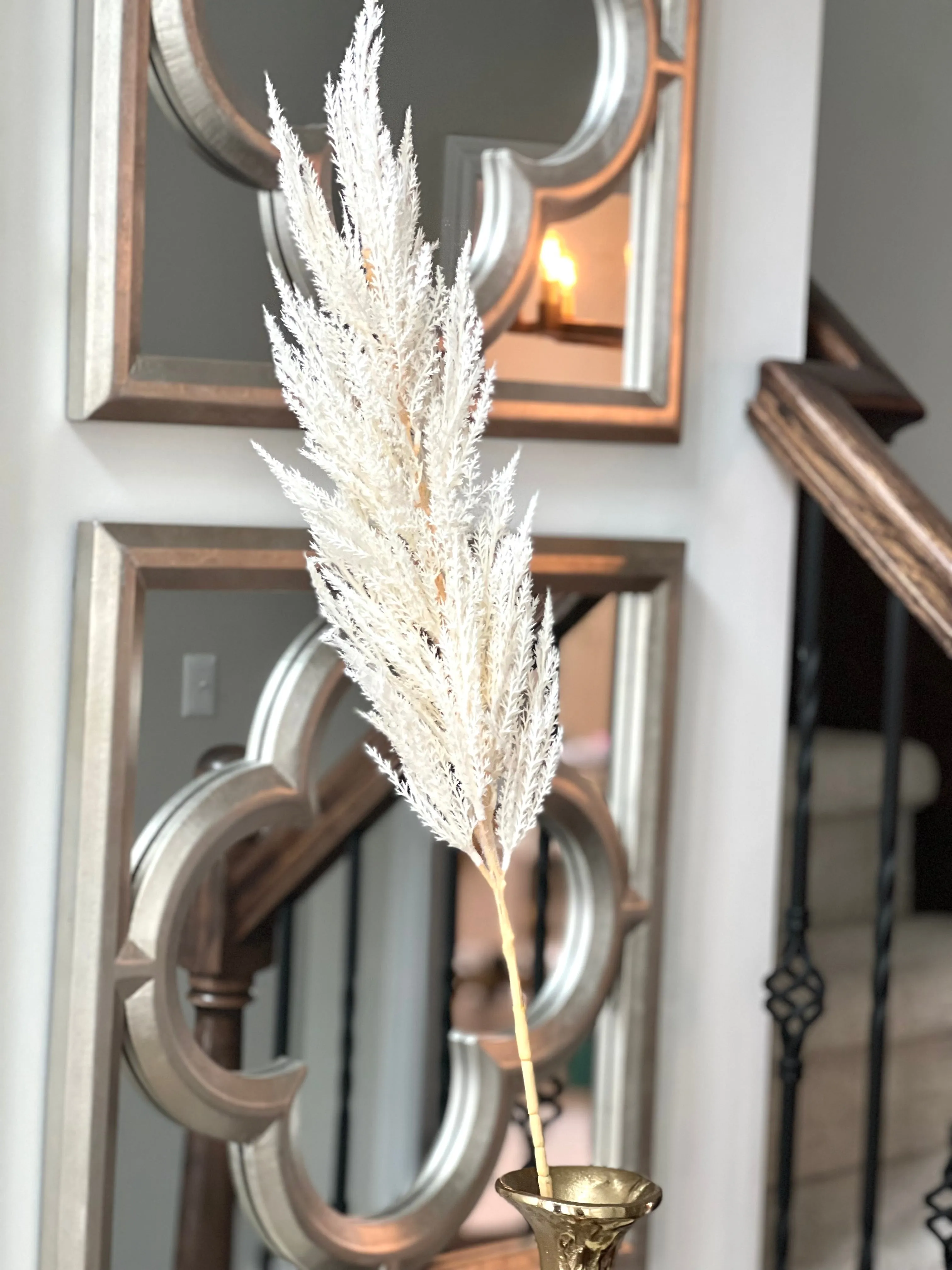 White Pampas Grass Stem 46"